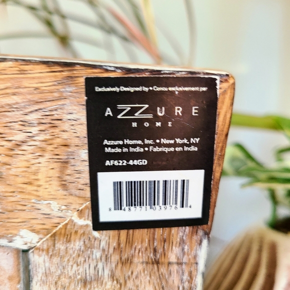 Azzure Home Gold-Flaked Square Wooden Photo Frame - Picture 7 of 8